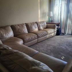 3 Piece Leather Sectional - Copenhagen