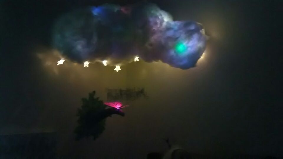 Room cloud decor lights with remote