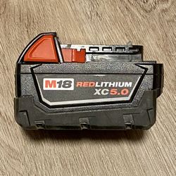 Milwuakee M18 5.0 Battery