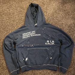 Pacsun Graphic Art Heavy Cropped Fit Hoodie