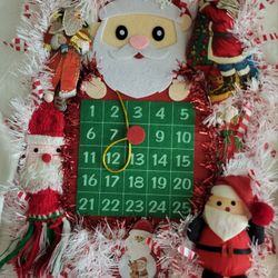 Ugly Christmas Sweater - Santa Advent Candy Canes & Snow Flakes - one-of-a-kind