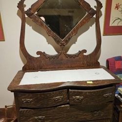 Antique Dresser With Mirror