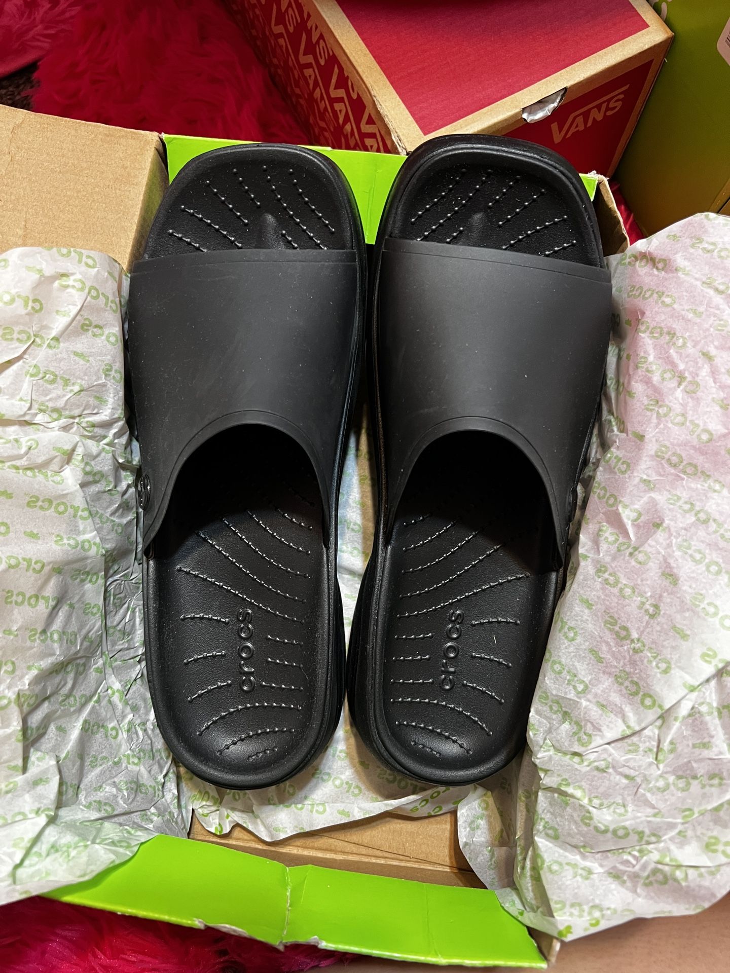 Croc Black wedge Sandal