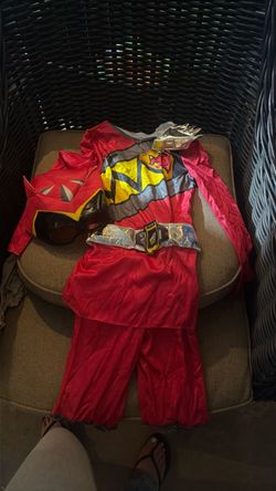 Red Power Rangers Kids Costume with Mask