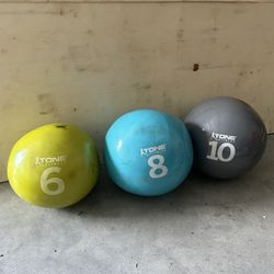 6, 8 and 10lb medicine balls