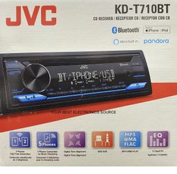 NEW JVC KD-T710BT CD Receiver, AM/FM/MP3, Bluetooth, Spotify, Pandora Car Stereo