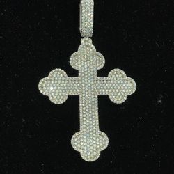 VVS Moissanite Diamond Cross Pendant Pass Diamond Tester