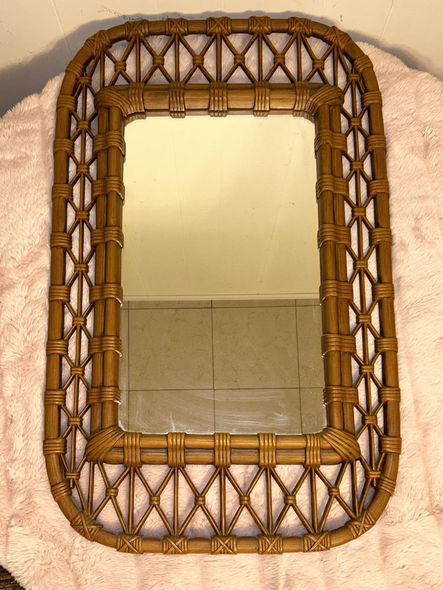 Mid Century Molded Plastic Mirror 