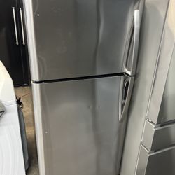 Frigidaire Stainless Steel Top Freezer Refrigerator Apartment Size 