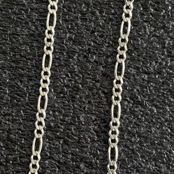 Sterling Silver Figaro Chain 