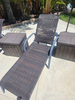 Lounge chairs pool