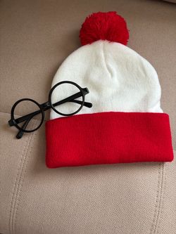 Where’s Waldo Hat w/Glasses Costume