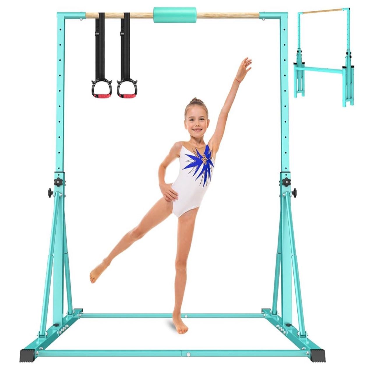 Brand New In The Box- Foldable Gymnastics Bar, Gymnastics Kip Bar for Kids Ages 3-15 with Adjustable Height, Gymnastic Horizontal Training Bar 320 lbs