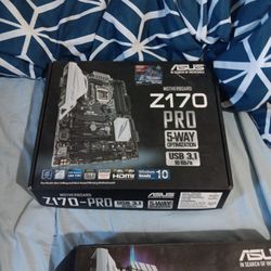 Asus Mother Board Z170 Pro 5-way Optimization USB 3.1 10 Gb/s 