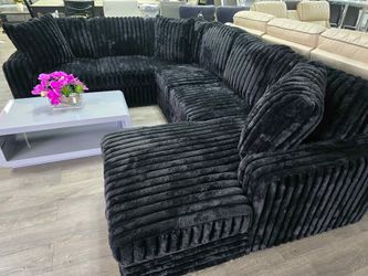 Sectional Jumbo Cordroy pull out sofa sleeper new