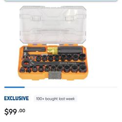 Klein  28 Piece Essential Knect Pass Through Impact Socket Set