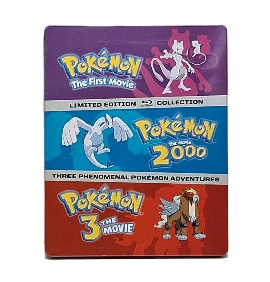 Pokemon The Movies 1-3 Limited Edition Steelbook Collection Blu-Ray  