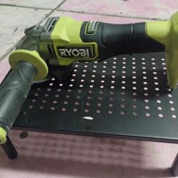 RYOBI 18V ONE+ 4 1/2" ANGLE GRINDER, DRILL, BATTERY AND CHARGER 