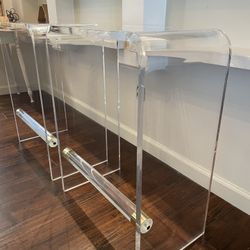 Lucite Stools, Very Heavy And In Great Condition