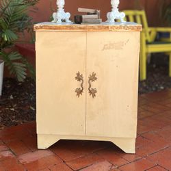 Vintage Rustic Farmhouse Cabinet, Custom-Made Wood