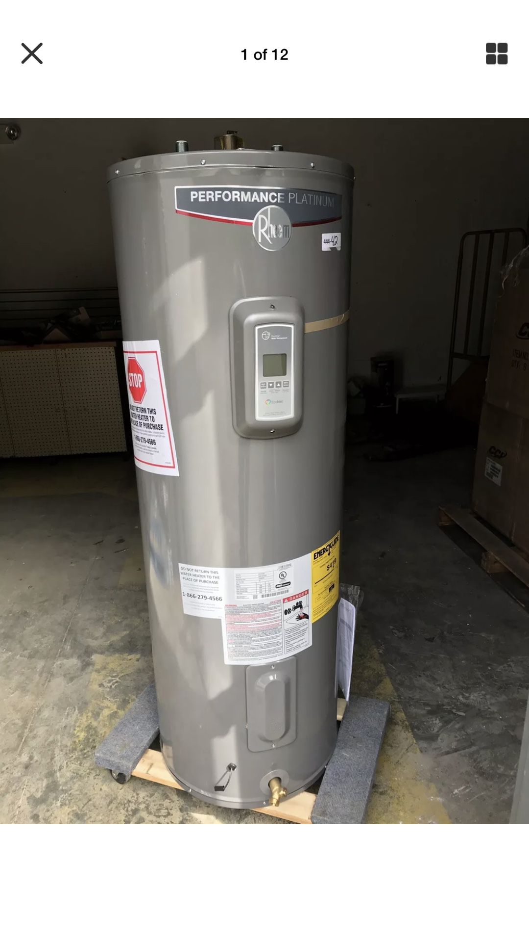 Performance Platinum High Efficiency Electric 50 Gallon Electric Water Heater with 12 Year Limited Warranty MODEL # XE50T12EC55U1