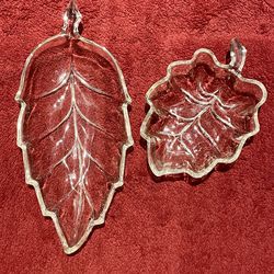 2 Vintage “Hazel Atlas” Leaf Bowls
