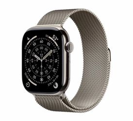 Apple Watch Series 11 GPS + Cellular 46mm Smartwatch w/ Natural Titanium Case Natural Milanese Loop