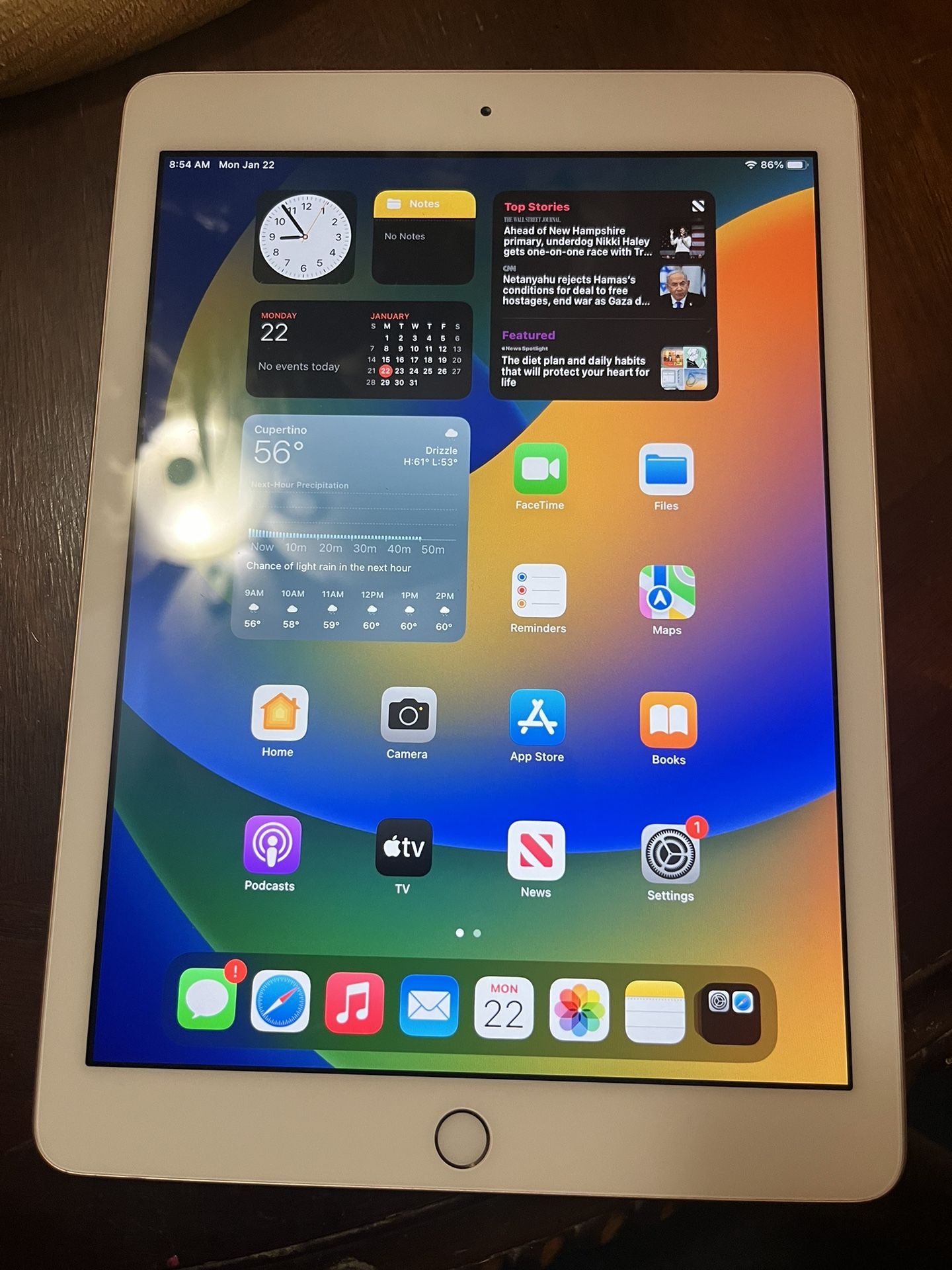 iPad 6th Gen Rose Gold 32 Gbs 