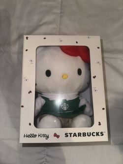 Limited Edition Hello Kitty Starbucks Plush/ Trading For A Hello Kitty or Kuromi Keychain