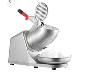Commercial Ice Shaver Machine 143 lbs/h, Electric Stainless Steel Crusher for Snow Cones