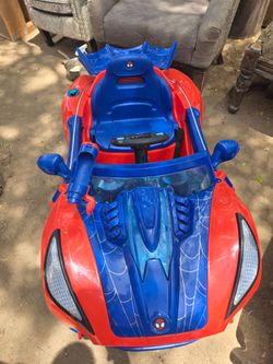 Spiderman twelve volt right on car rare