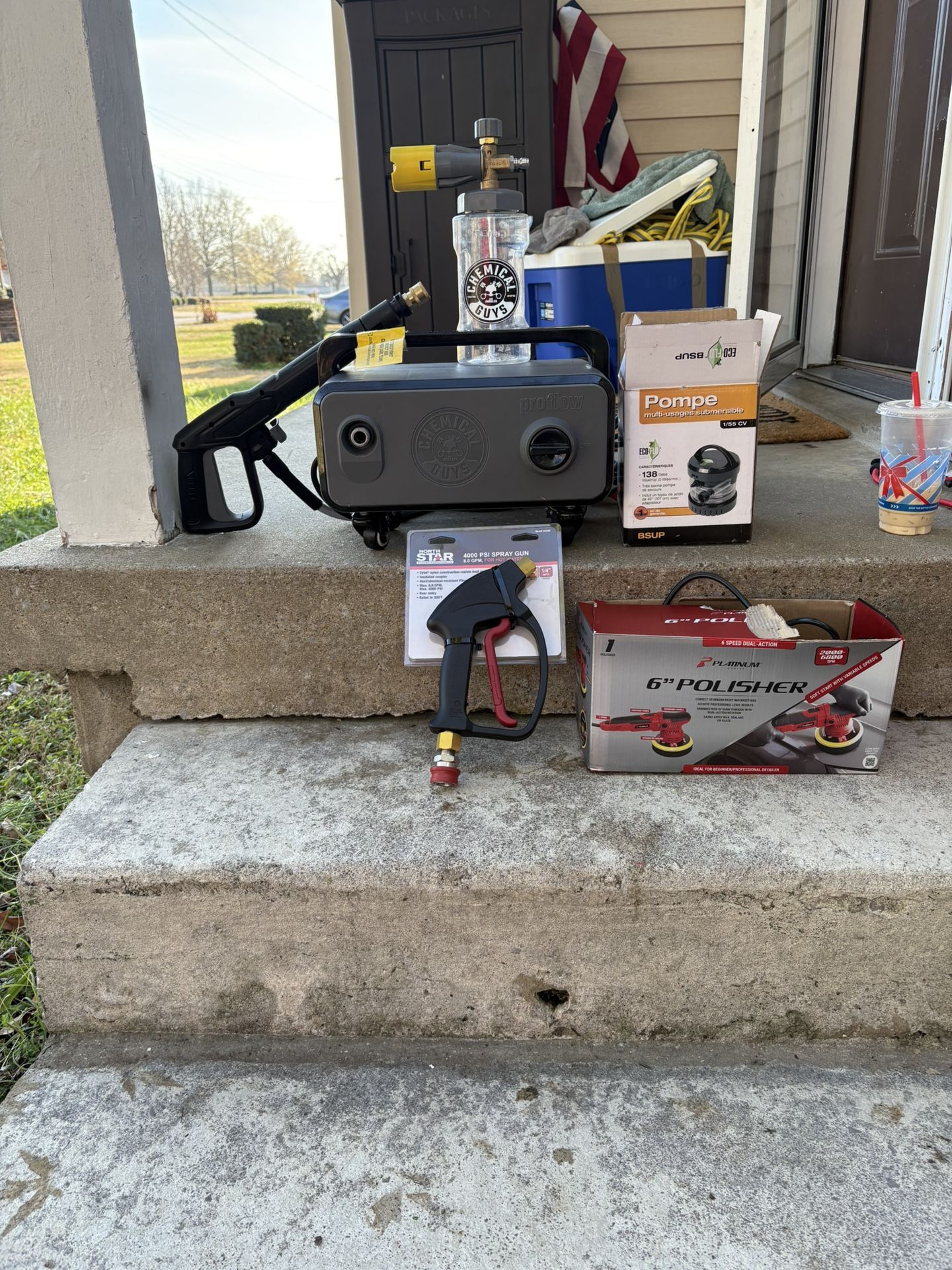 Detailing Bundle – Pressure Washer + Foam Cannon + Polisher – NEW/LIKE NEW – $180 OBO