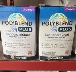 2- 10lbs Boxes Polyblend Plus #165 Delorean Gray Unsanded Grout