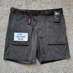 NIKE SB VELVET CORDUROY BELTED SKATEBOARDING SHORTS MENS SIZE 36 LARGE DRI FIT BROWN NEW