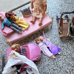 Our generation Doll Bed Couch Barbies Barbie Pink Car Disney Princess