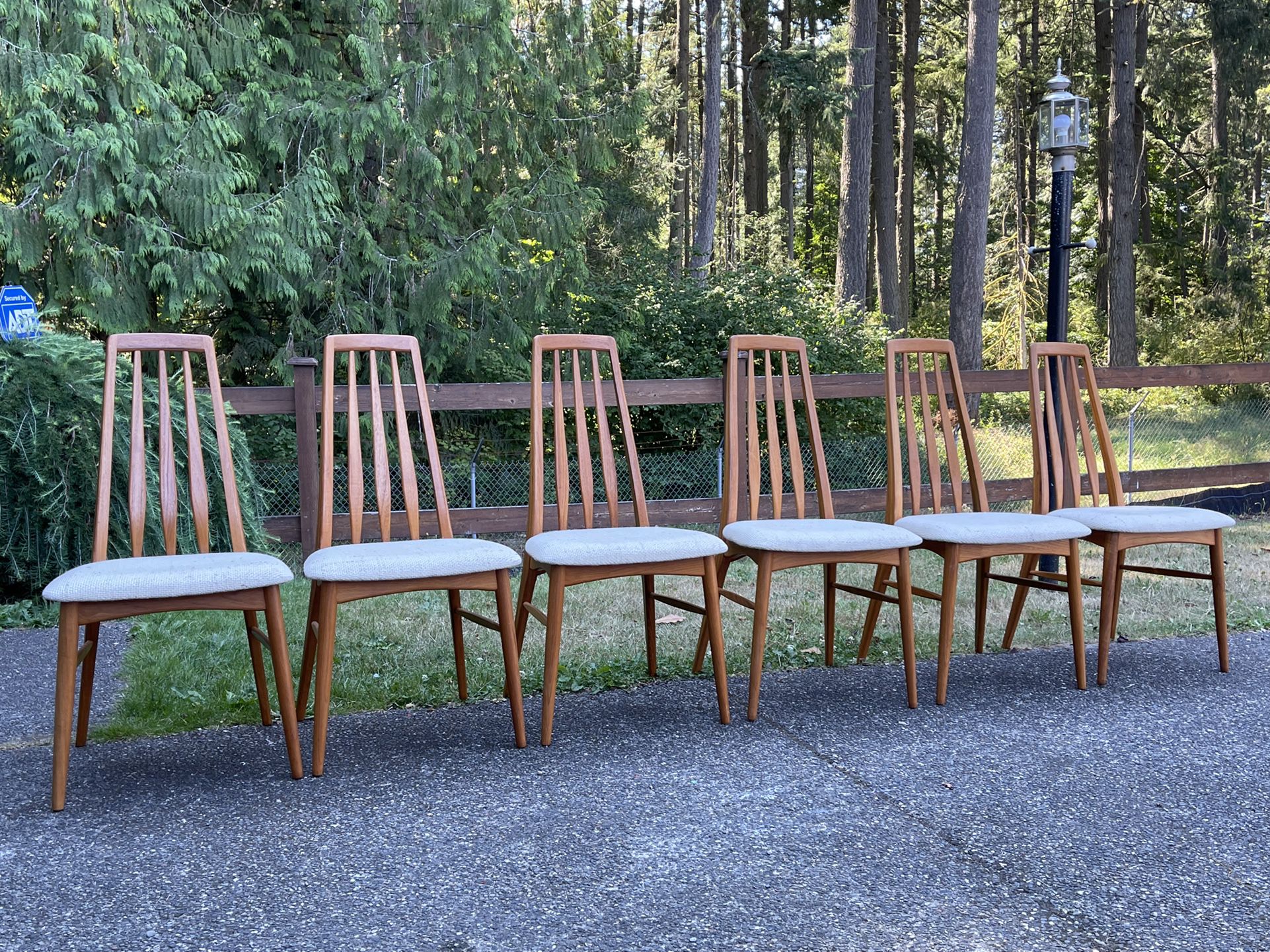 Danish Modern Eva Dining Chairs by Niels Koefoed for Hornslet Mobelfabrik Denmark 1960s