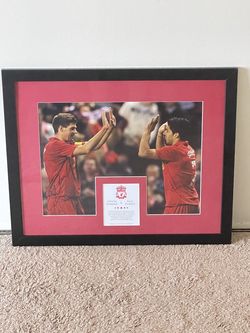 Steven Gerrard & Luis Suarez Signed Display – Liverpool FC