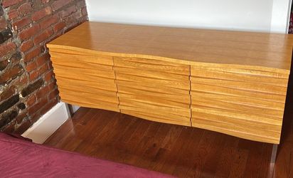 Solid oak Waze sideboard credenza