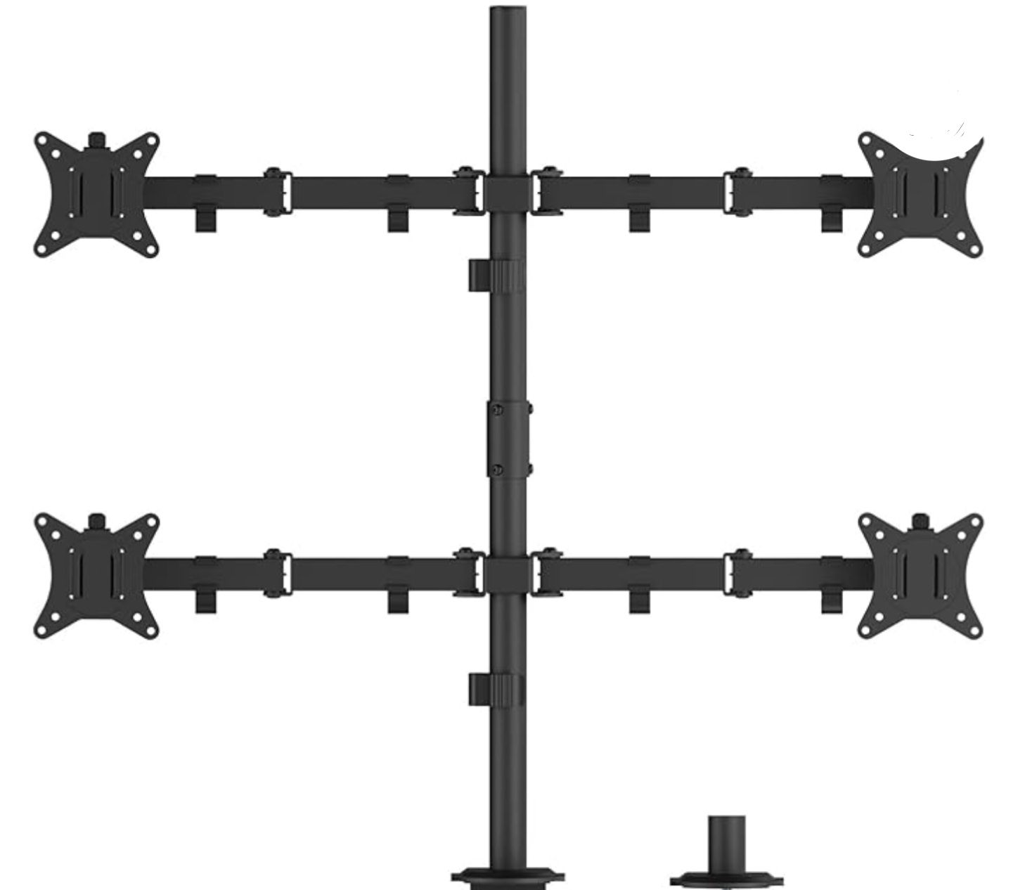 SIIG Articulating Adjustable Quad 4-Monitor Desk Mount (CE-MT0S12-S1)