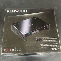 KENWOOD 500 WATTS RMS MONOBLOCK CLASS D BASS AMPLIFIER COMES WITH BASS KNOB CONTROLLER