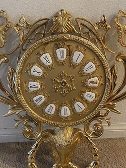 Gold Wall Clock
