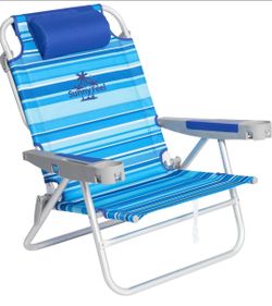 Extra Wide Beach Chair 28 Inch Folding Backpack Chair 5 Position Reclining Camping Chair