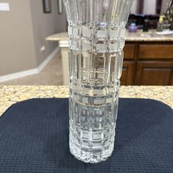 Mid-Century USSR Glass Grid Patterned Vase