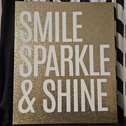Gold Glitter Canvas Wall Art