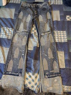 Who Decides War Rhinestone Washed Denim