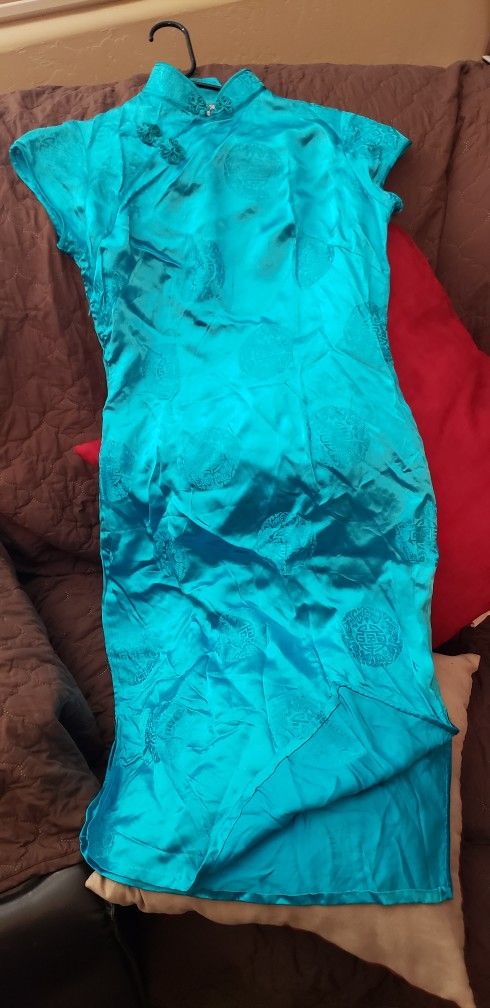 Chinese Traditional Dress  Turquoise 