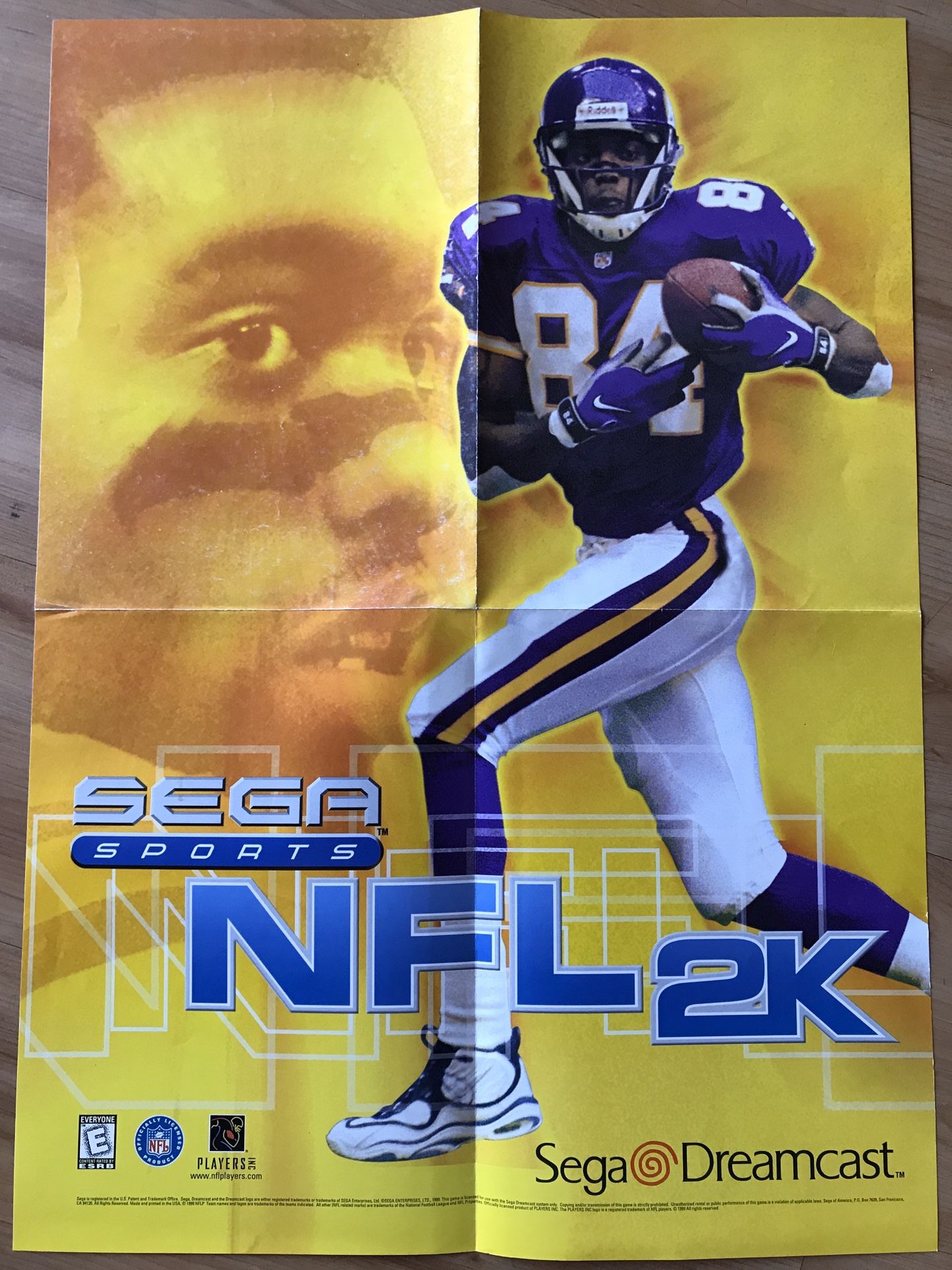 Vintage NFL 2K Randy Moss Poster by Sega