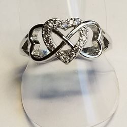 Gorgeous SAPPHIRE Sterling Silver Ring Sz,8,9,