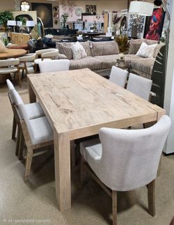 7-PC Melina Wood Dining Table Set – Special Today $2,995 (Regular $3,500+)