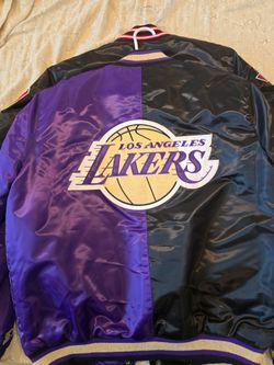 Lakers satin jacket used once LARGE
